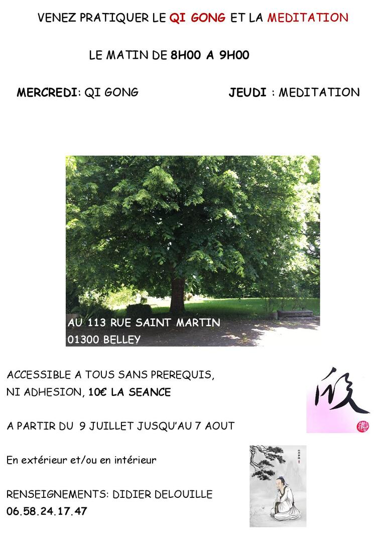 Séances de méditation à Belley