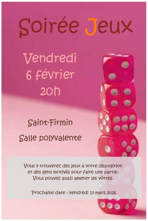 Soirée jeux à Saint-Firmin