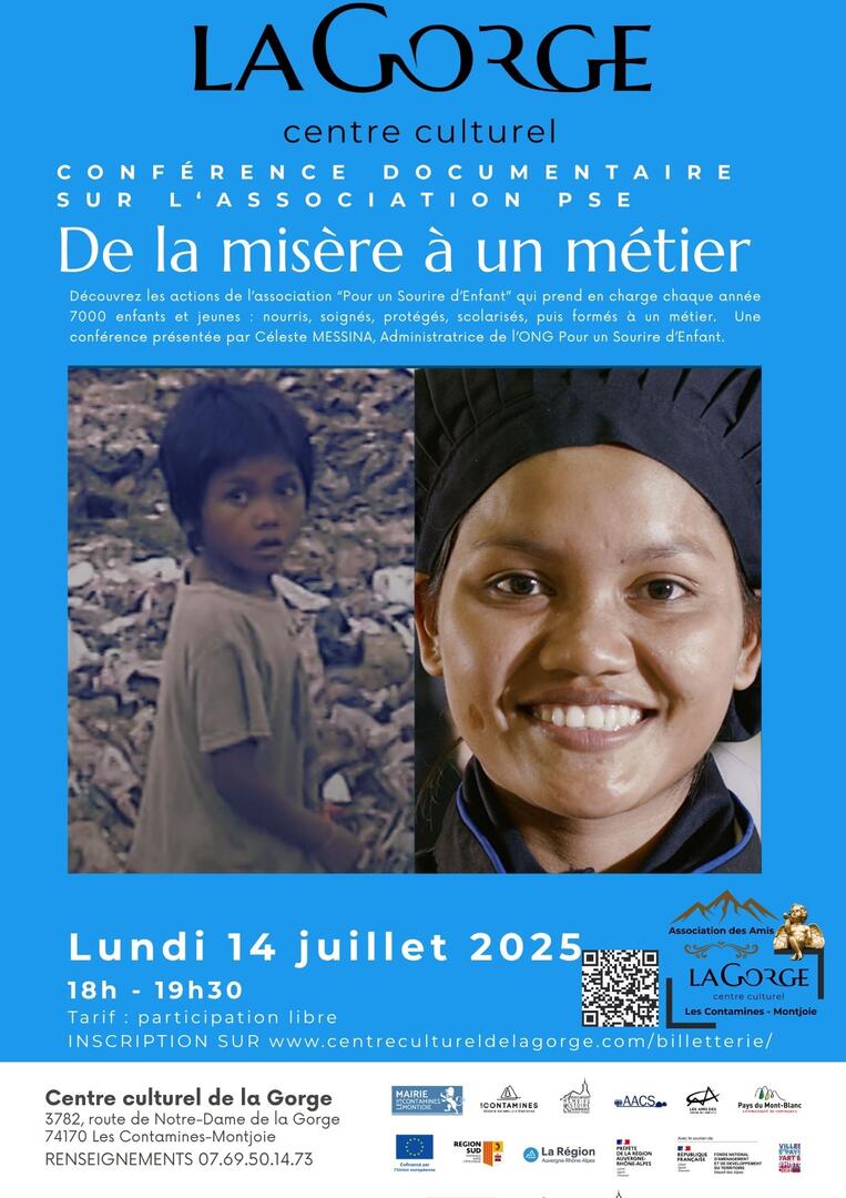 « De la misère à un métier » conférence documentaire sur l’Association Pour un Sourire d’Enfant (PSE) – gratuit –_Les Contamines-Montjoie