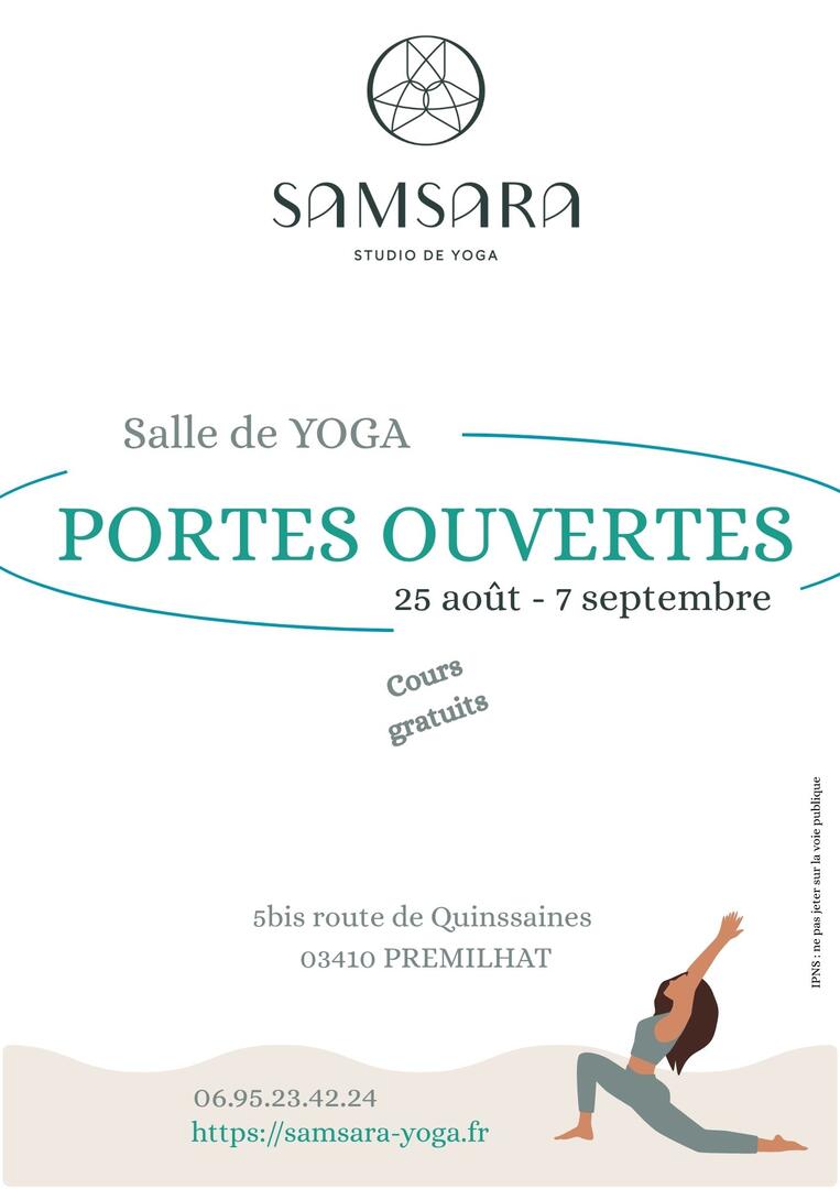 Portes ouvertes salle de yoga SAMSARA_Prémilhat