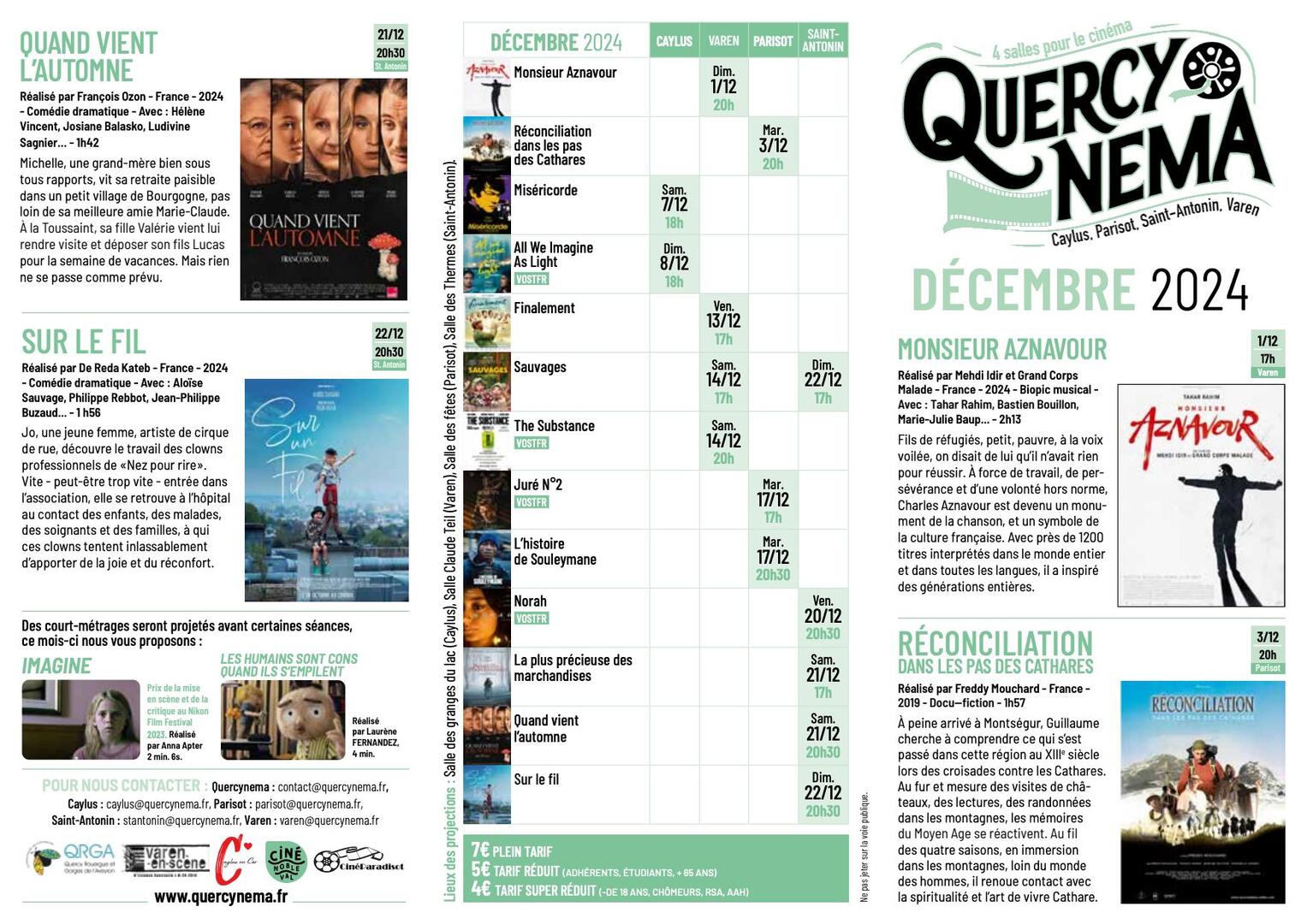 Programme Quercynema - Caylus - Décembre 2024_Caylus