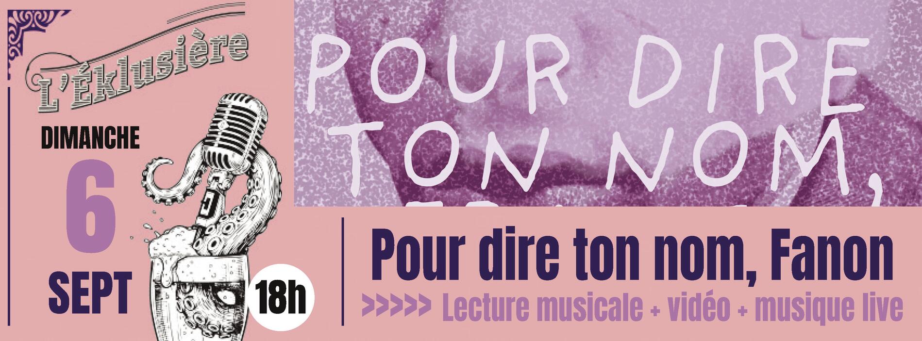 Lecture musicale : Pour dire ton nom, Fanon - Vidéo / Musique live_Parcieux