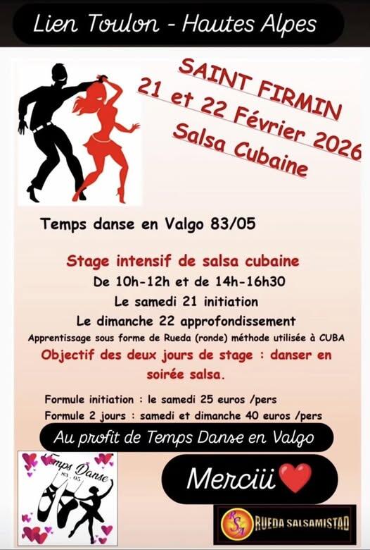 Stage intensif de salsa cubaine à Saint-Firmin