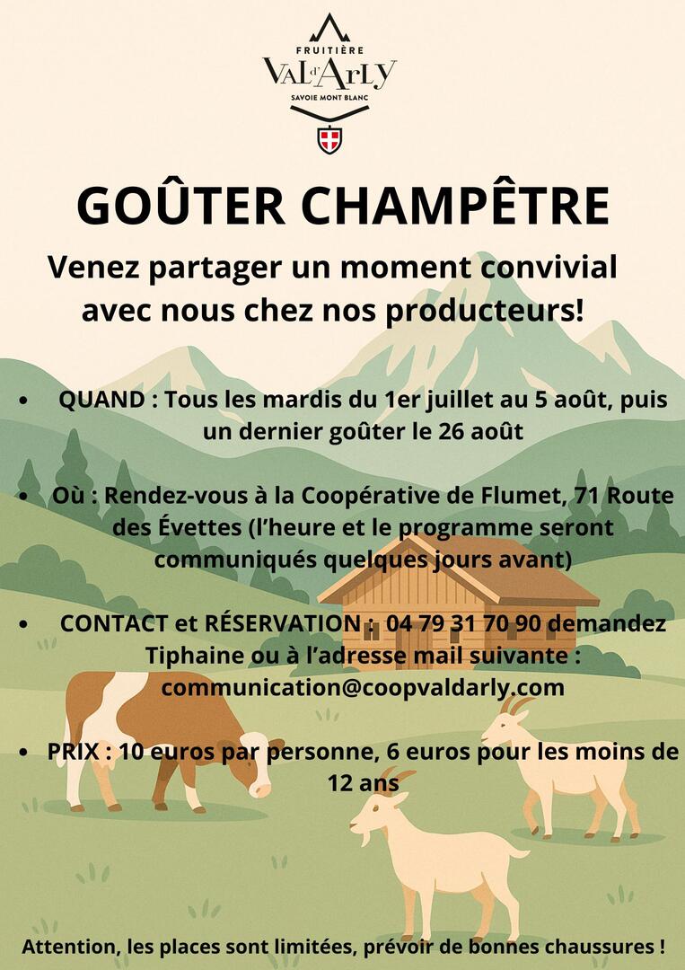 Goûter champêtre à la Coopérative fruitière du Val d'Arly_Flumet