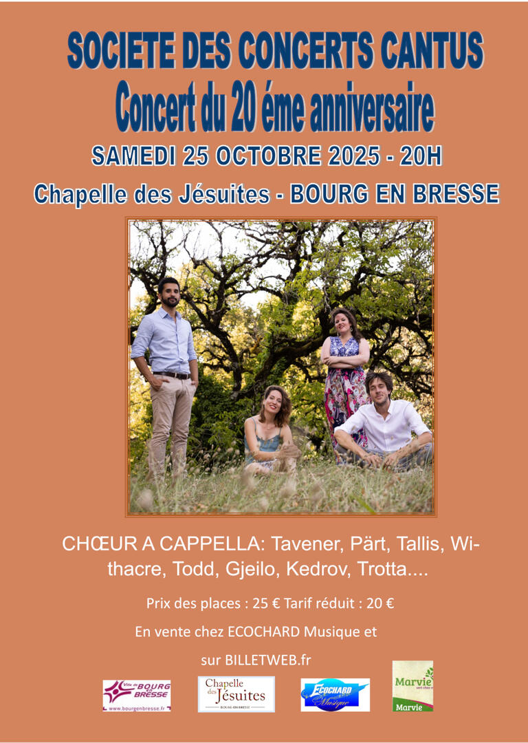 Affiche Concert Cantus - 20ème anniversaire_Bourg-en-Bresse