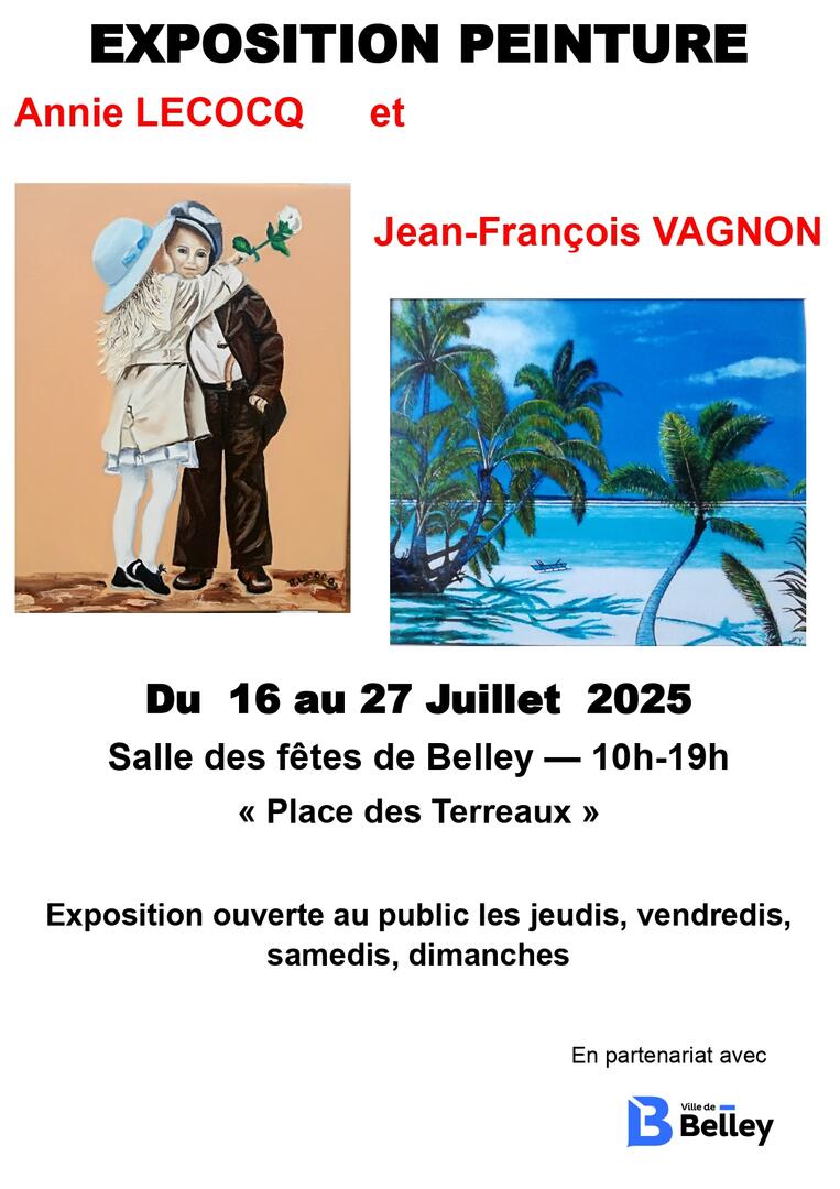 Exposition peintures de Annie Lecocq et Jean-François Vagnon_Belley