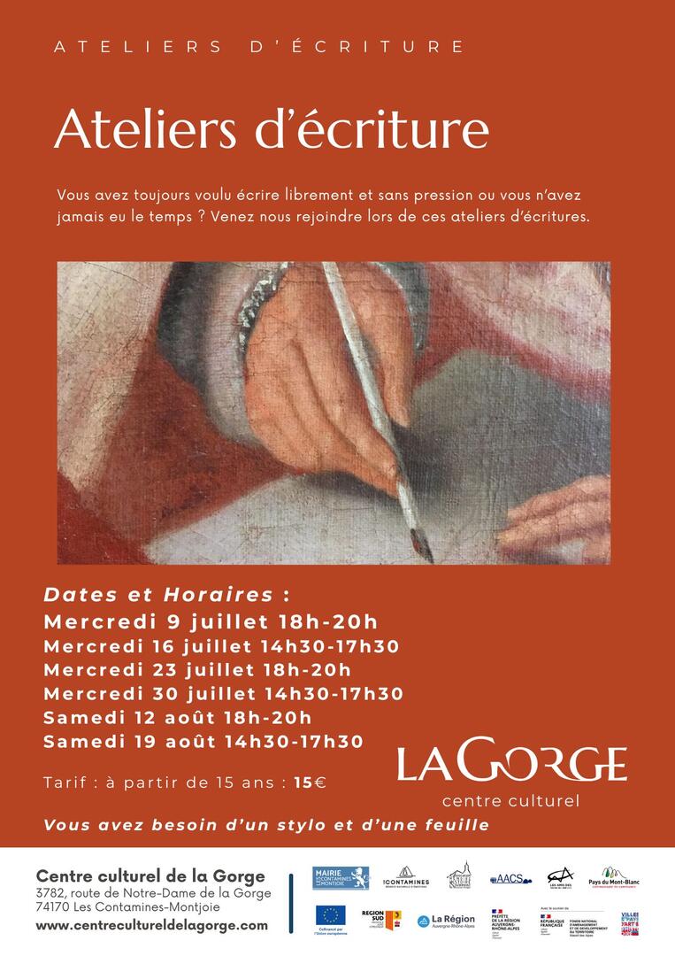 Ateliers d’écriture au Centre Culturel de la Gorge_Les Contamines-Montjoie