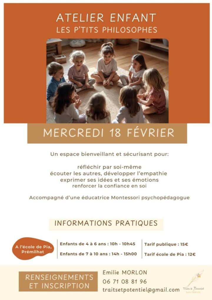 Atelier enfant : Les p'tits philosophes 7-10 ans_Prémilhat