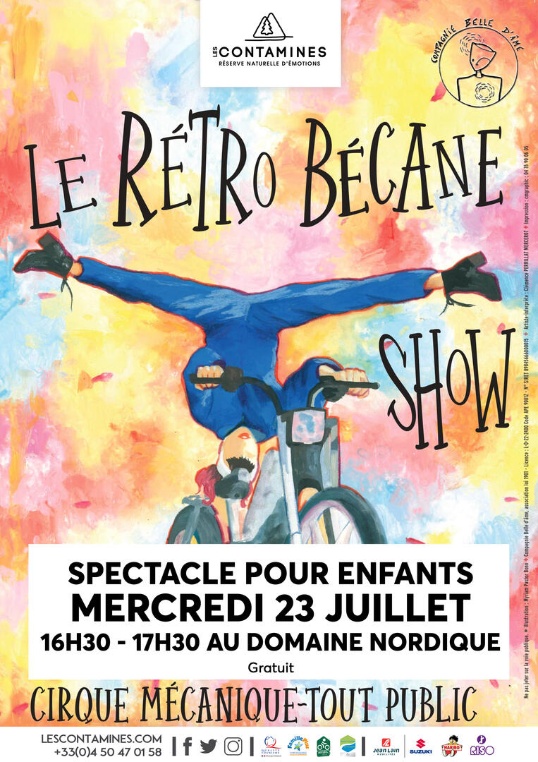 Spectacle pour enfants : "Rétro bécane show" de la Compagnie belle d'âme_Les Contamines-Montjoie