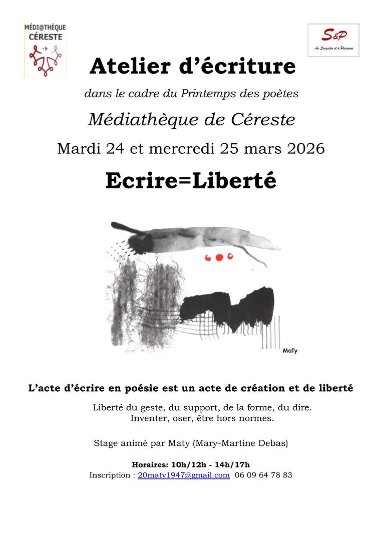 Atelier d'écriture dans le cadre du Printemps des Poètes_Céreste