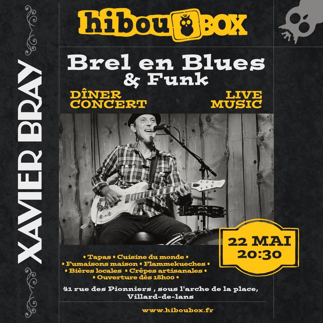 Concert Xavier Bray / Brel en blues et folk_Villard-de-Lans