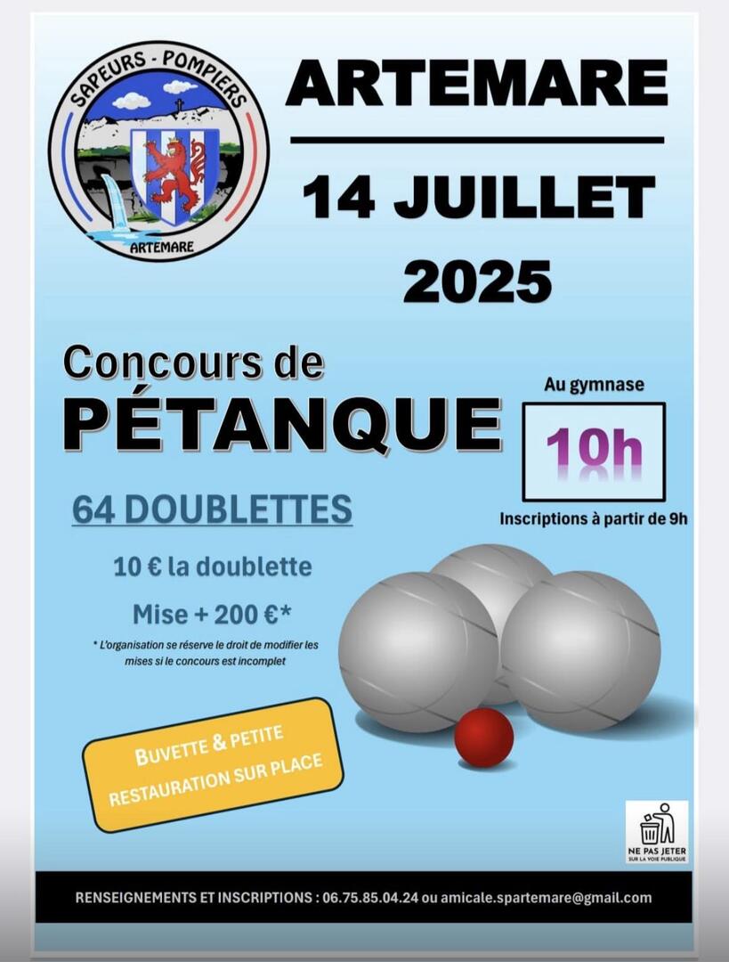Concours de pétanque_Artemare