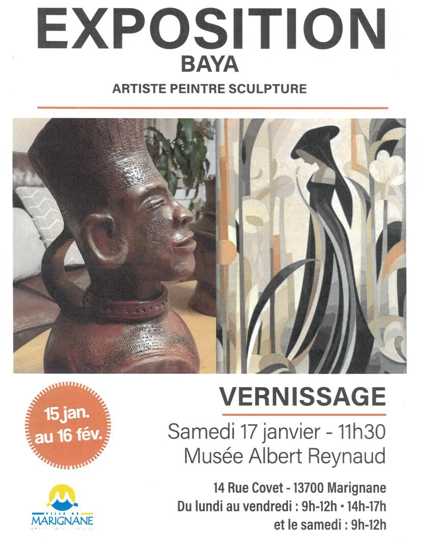 Exposition de peintures et sculptures : Baya