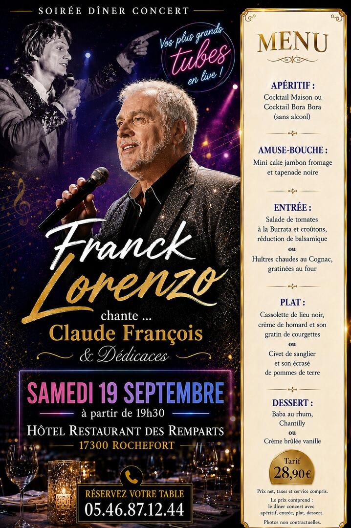 Affiche diner concert Les Remparts