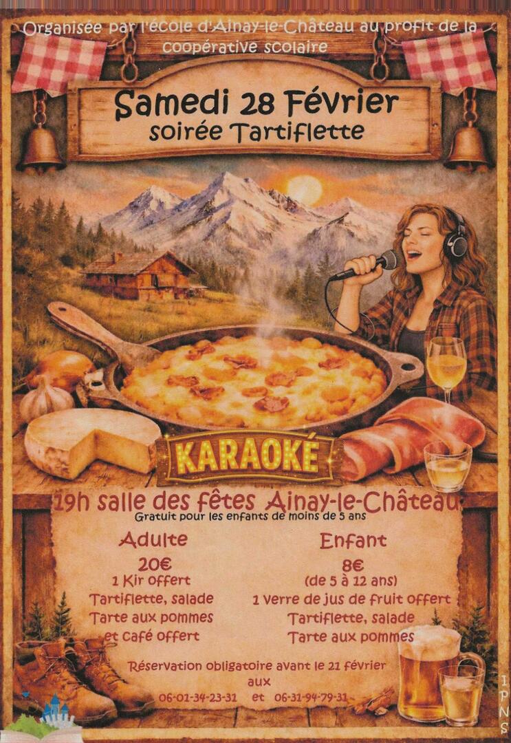 Soirée tartiflette_Ainay-le-Château