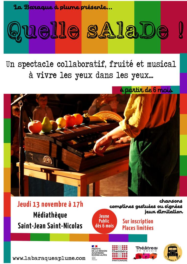 Spectacle Quelle Salade - Lire et grandir en famille_Saint-Jean-Saint-Nicolas