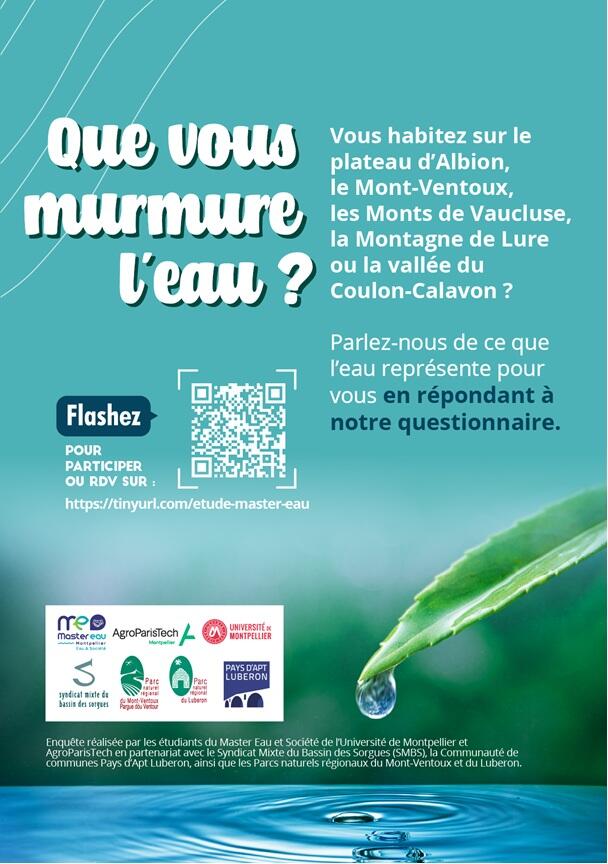 Que vous murmure l'eau ?_Apt