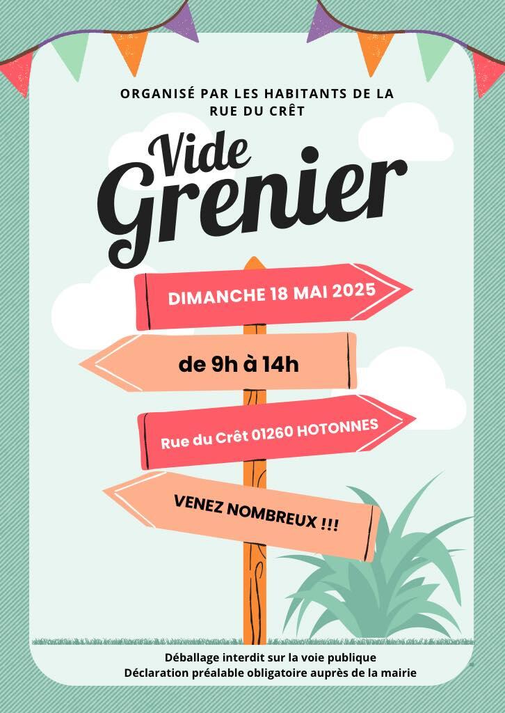 vide grenier à Hotonnes