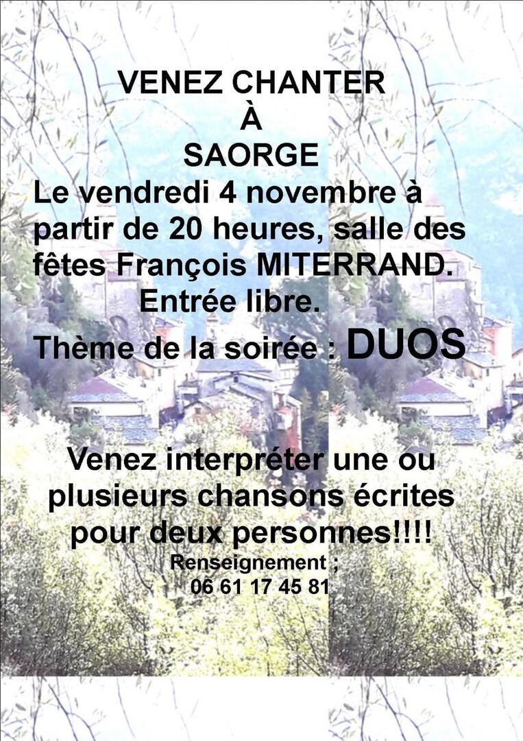 Soirée Chants en duo