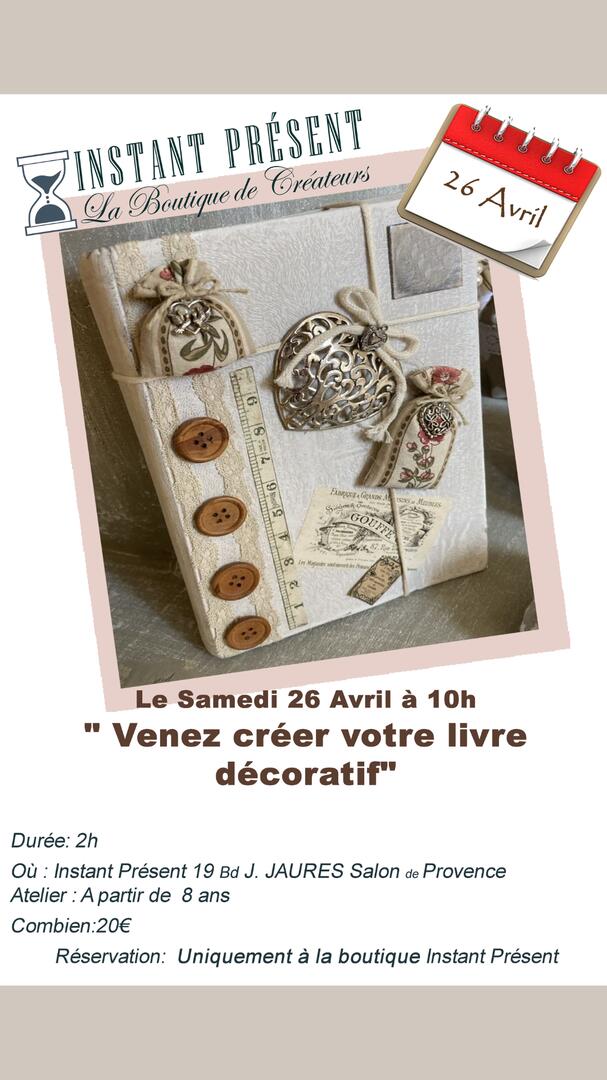 Atelier : Venez créer votre livre décoratif_Salon-de-Provence