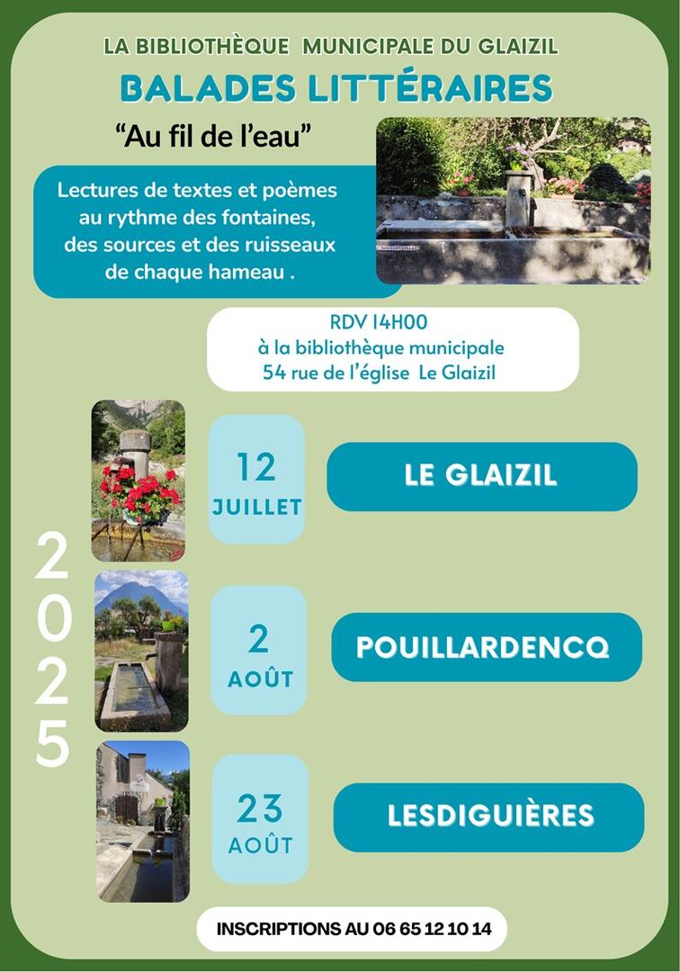 BALADES LITTÉRAIRES "AU FIL DE L'EAU"