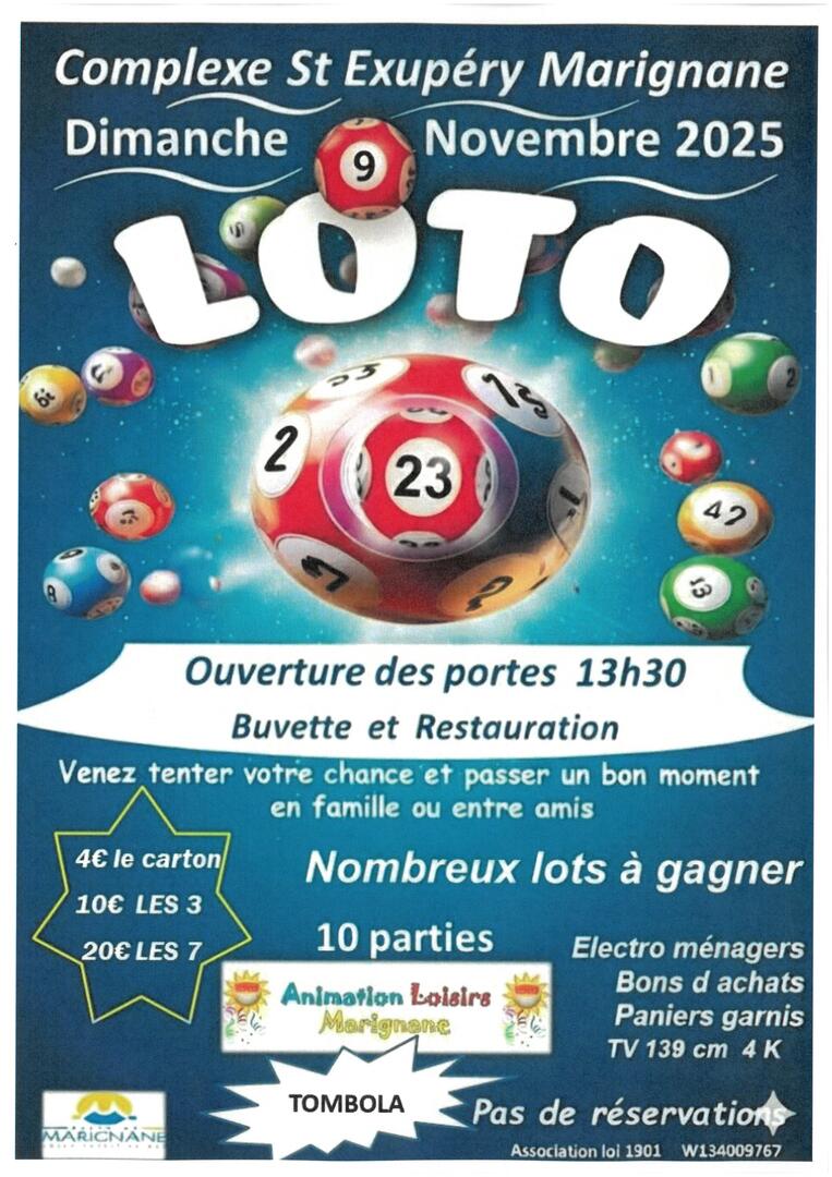 Loto de l'association Animations Loisirs Marignane