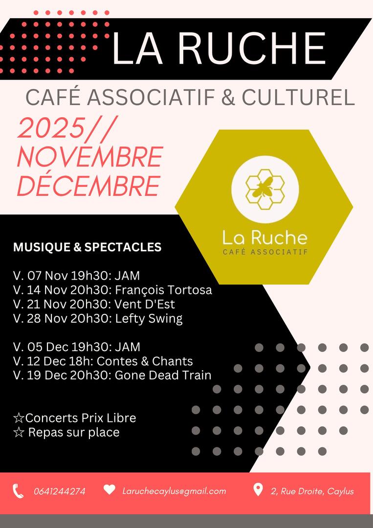 Concerts et spectacles - la ruche_Caylus