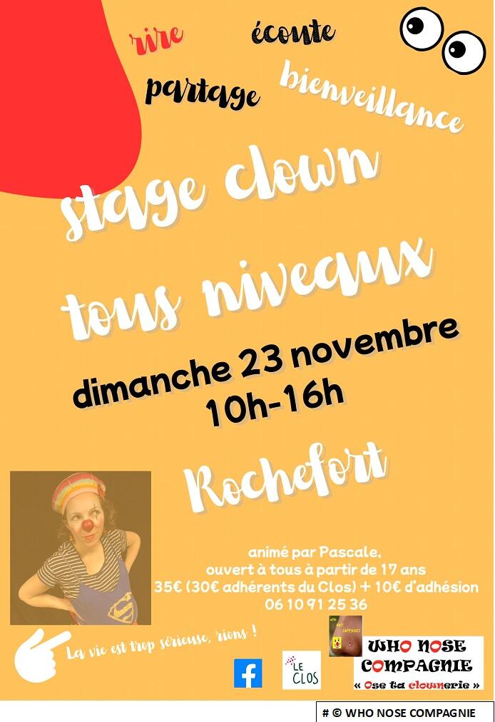 affiche stage clown adultes