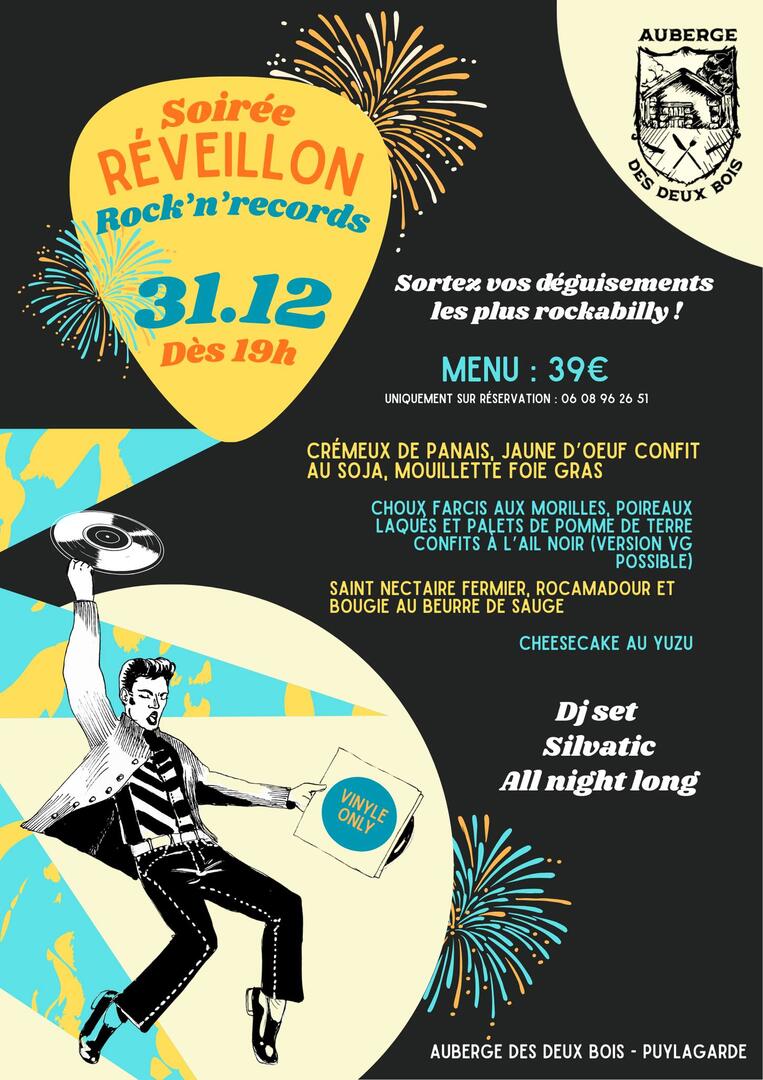 Soirée réveillon - Auberge des deux bois_Puylagarde