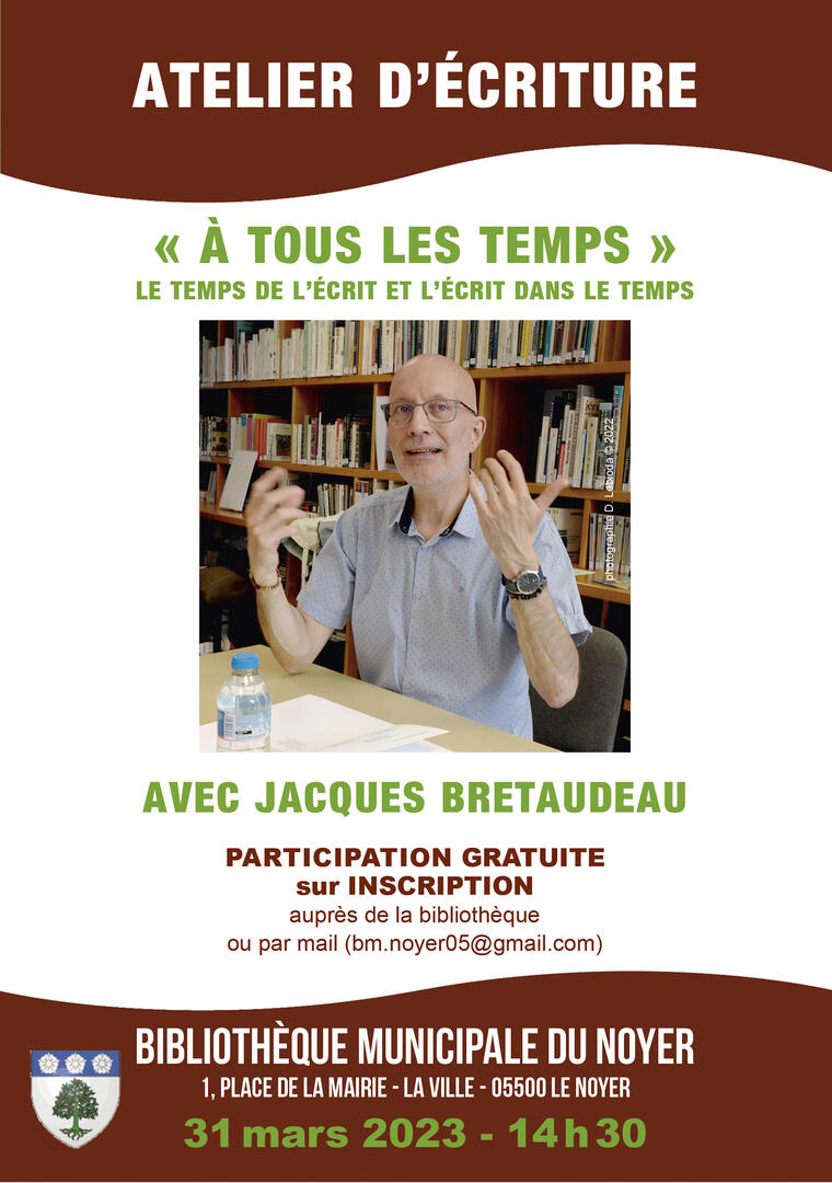 Atelier d'écriture bibliothèque du Noyer