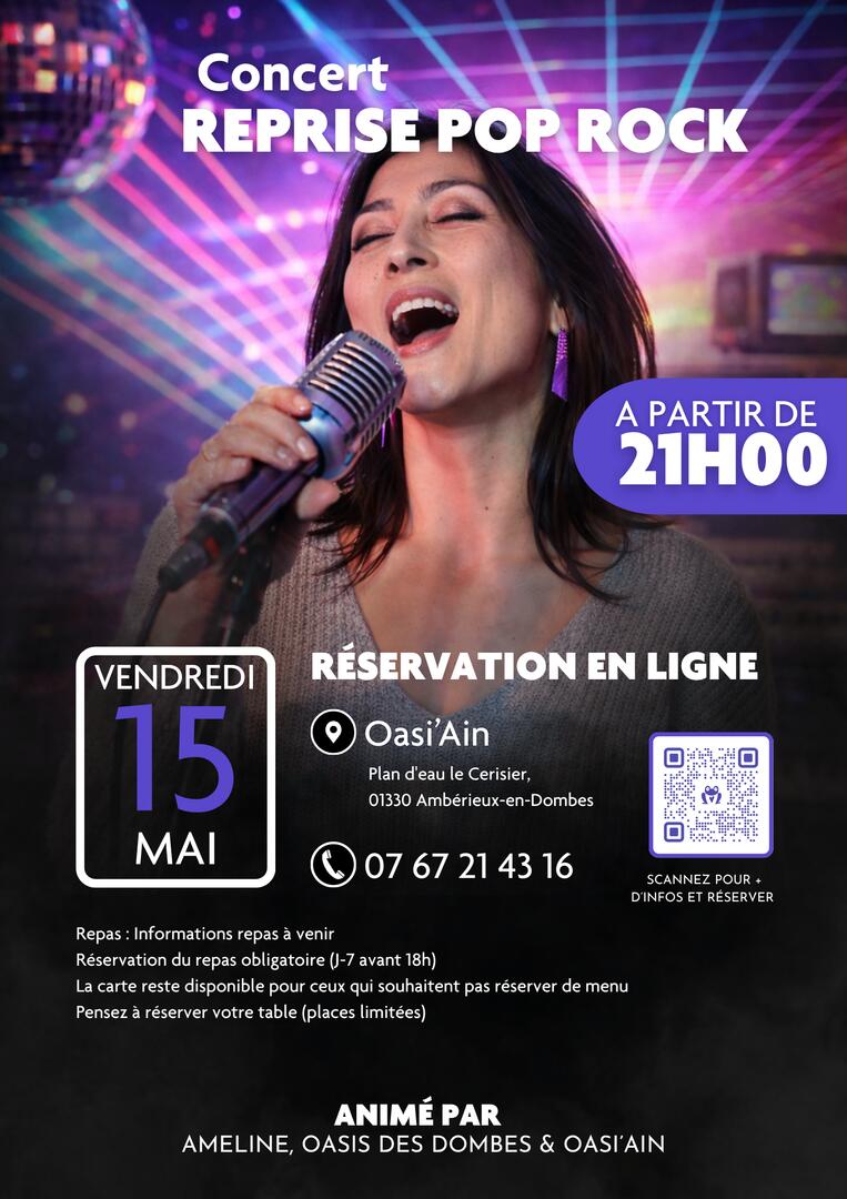 Concert reprise Pop Rock