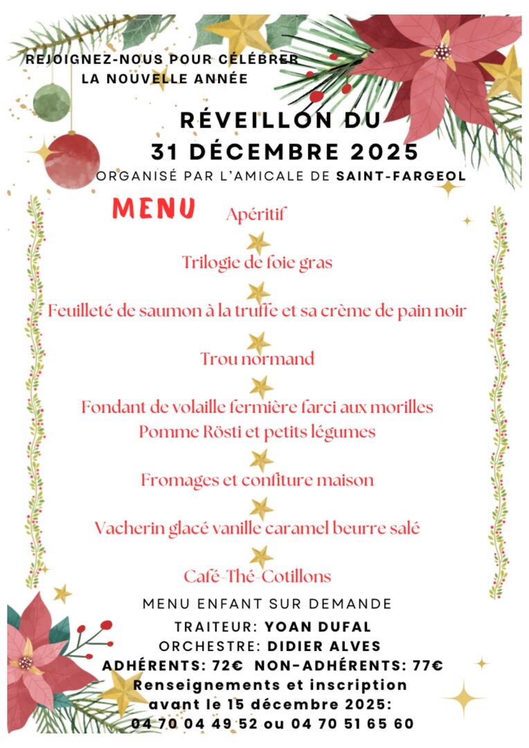 Réveillon de la Saint-Sylvestre_Saint-Fargeol