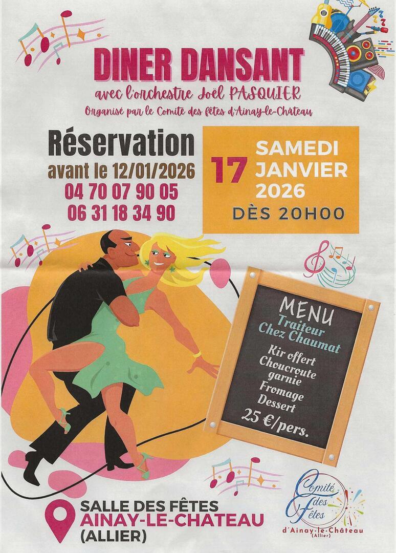 Dîner dansant_Ainay-le-Château