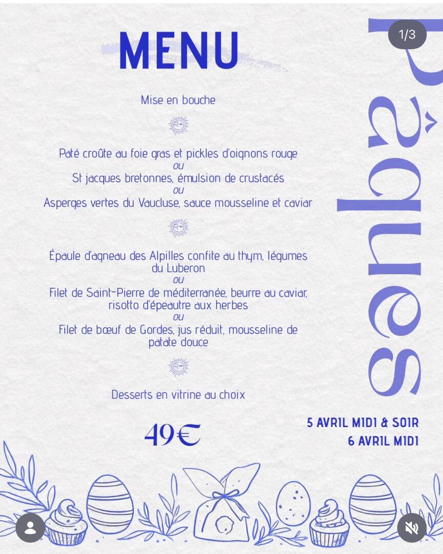 Menu spécial Pâques_Goult