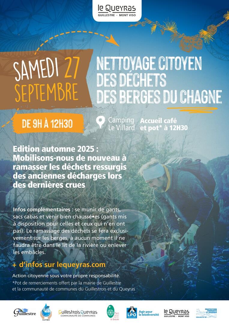 Edition 2025 du ramassage citoyen des déchets le long des berges du Chargne_Guillestre