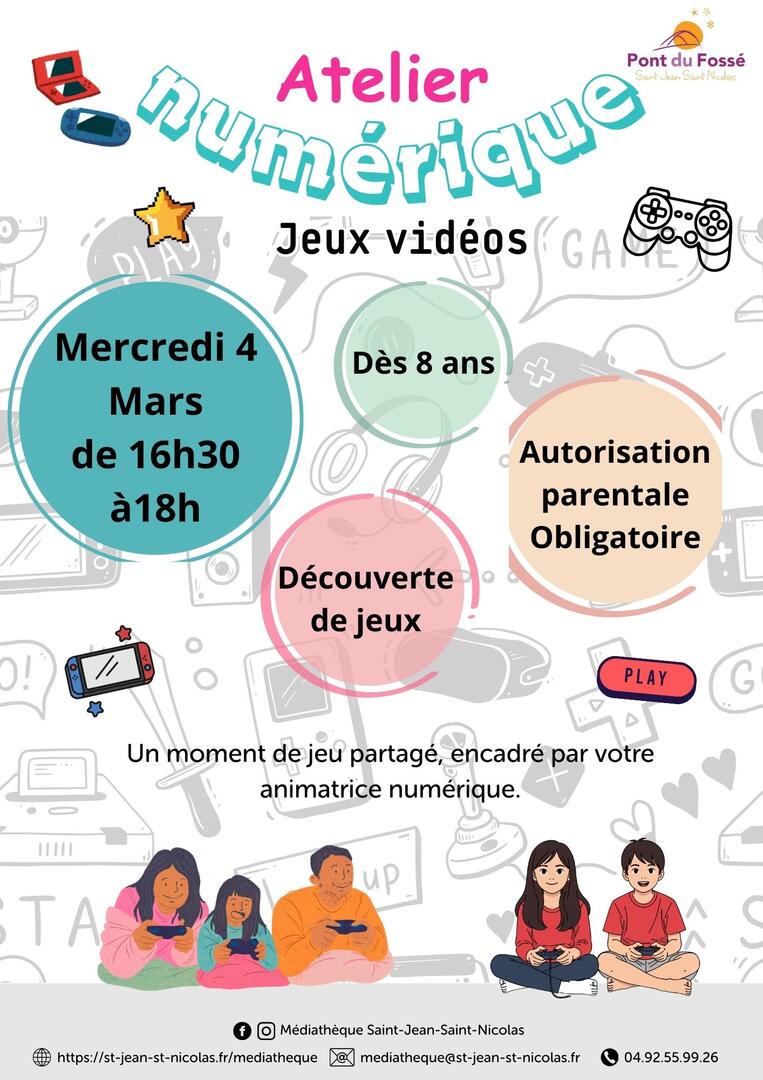 Atelier numérique - Jeux vidéos_Saint-Jean-Saint-Nicolas