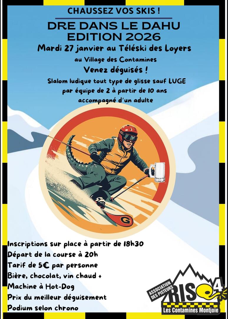"Dré dans l'Dahu" : slalom ludique déguisé_Les Contamines-Montjoie
