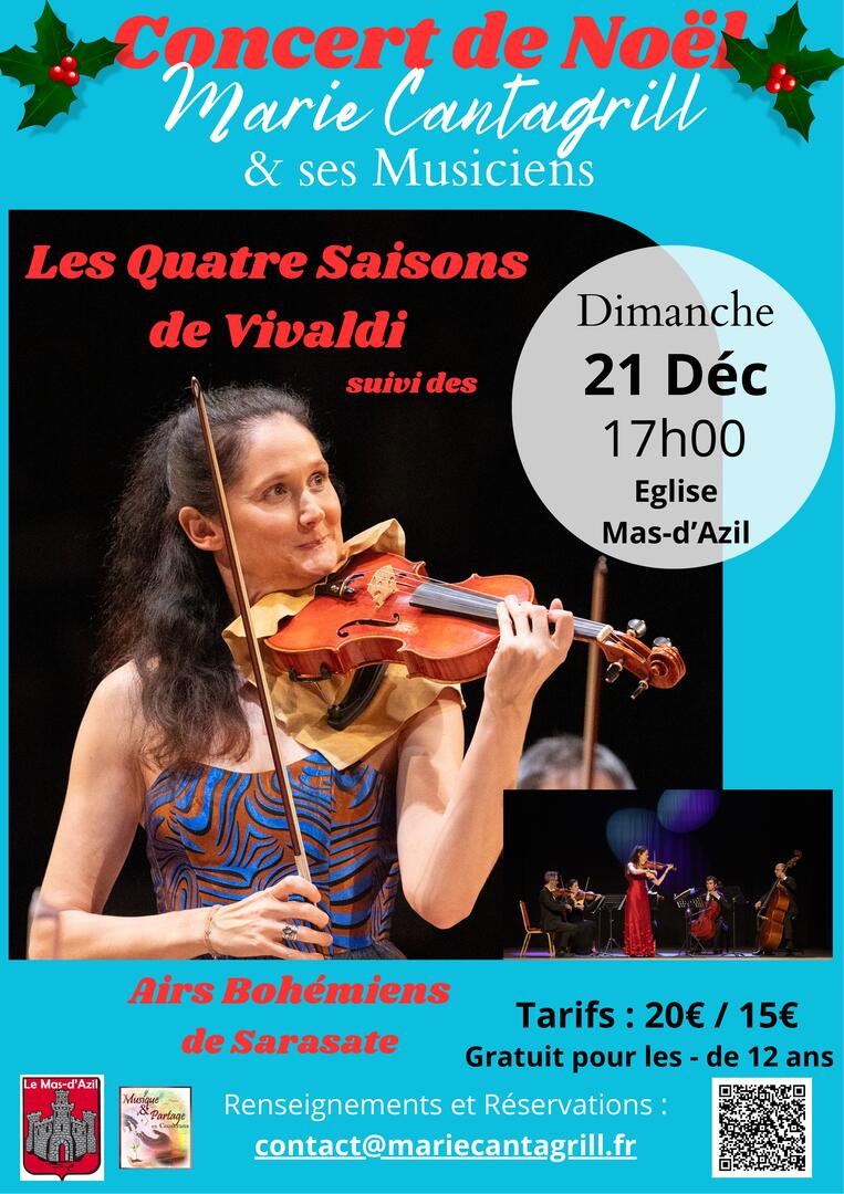 Concert de Noël - Marie Cantagrill et ses musiciens_Le Mas-d'Azil