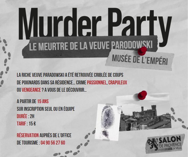 Murder Party : Le meurtre de la veuve Parodowski_Salon-de-Provence