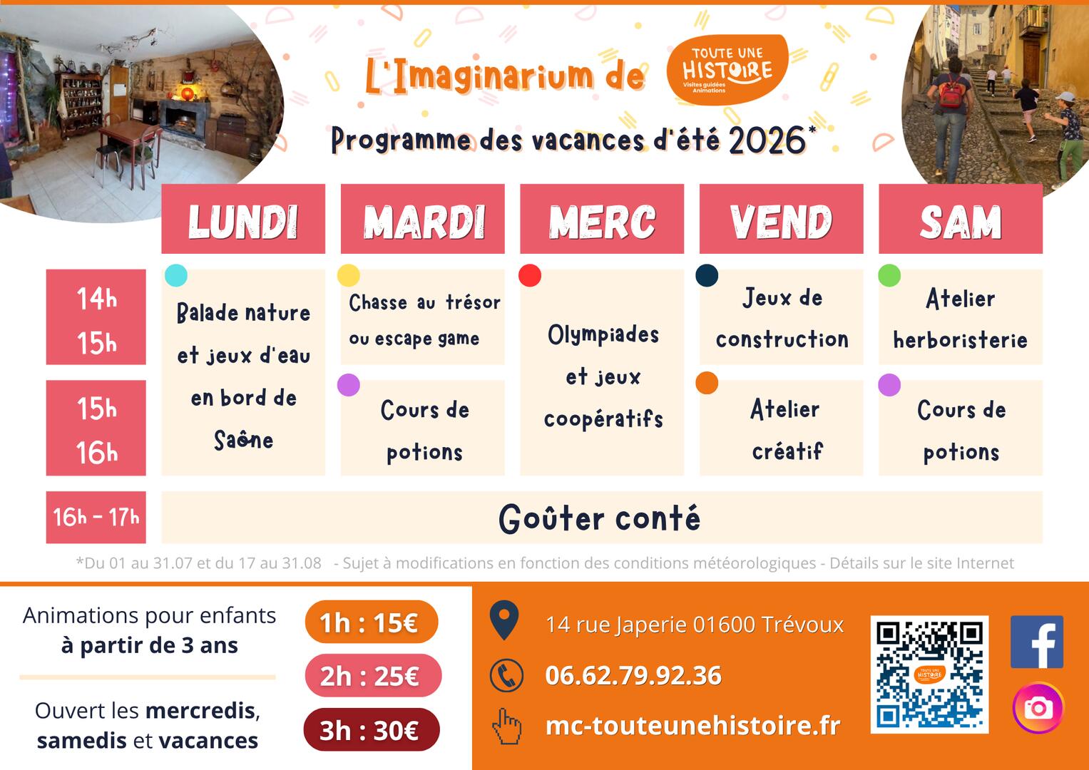 Animations à l'imaginarium au mois de juillet_Trévoux