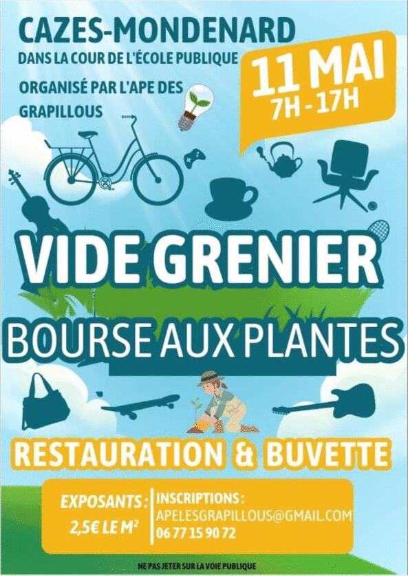 Vide grenier et bourse aux plantes_Cazes-Mondenard