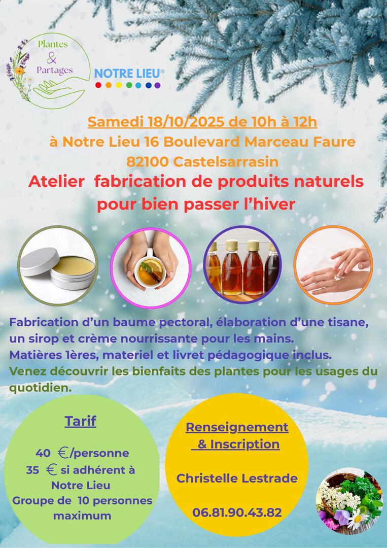 Atelier | Fabrication de produits au naturels_Castelsarrasin