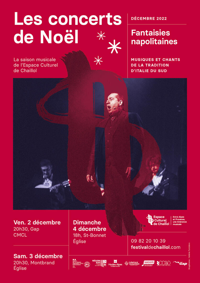 Affiche des concerts de Noël de l'Espace Culturel de Chaillol