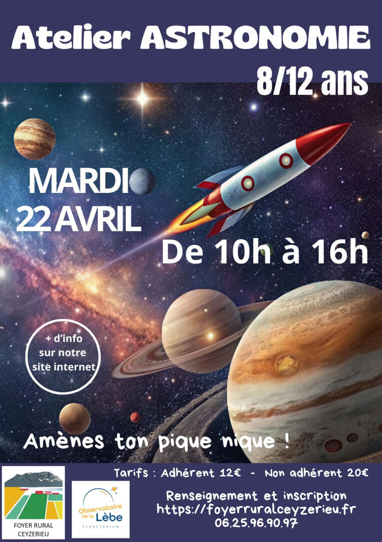 Atelier astronomie pour les 8-12 ans au Foyer Rural_Ceyzérieu