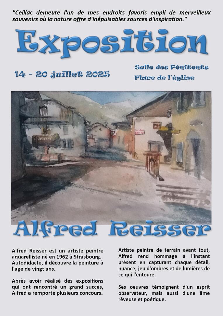Exposition d'aquarelles d'Alfred Reissier_Ceillac