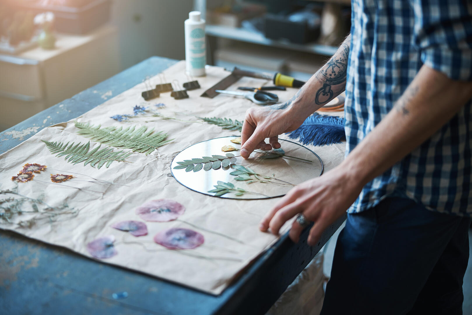 Atelier herbier sur papier recyclé_Vars