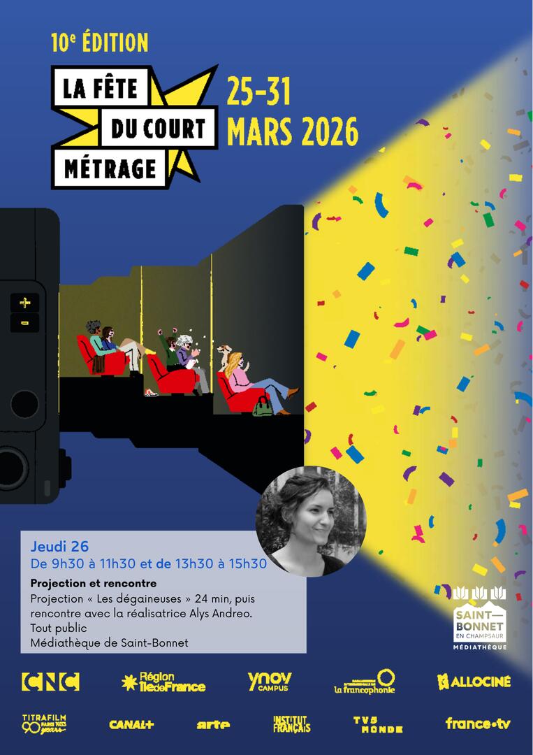 Fête du court métrage - Parlons cinéma à la médiathèque de St Bonnet