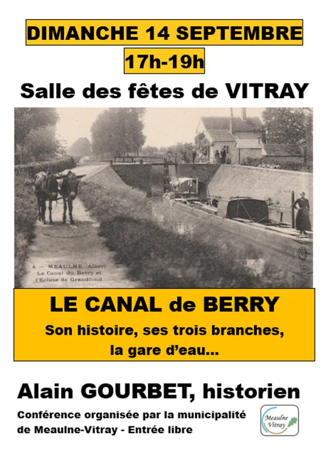 Conférence "Le canal de Berry"_Meaulne-Vitray