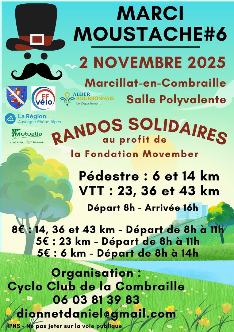 La Marci-Moustache #6 : randonnées pédestres et VTT_Marcillat-en-Combraille