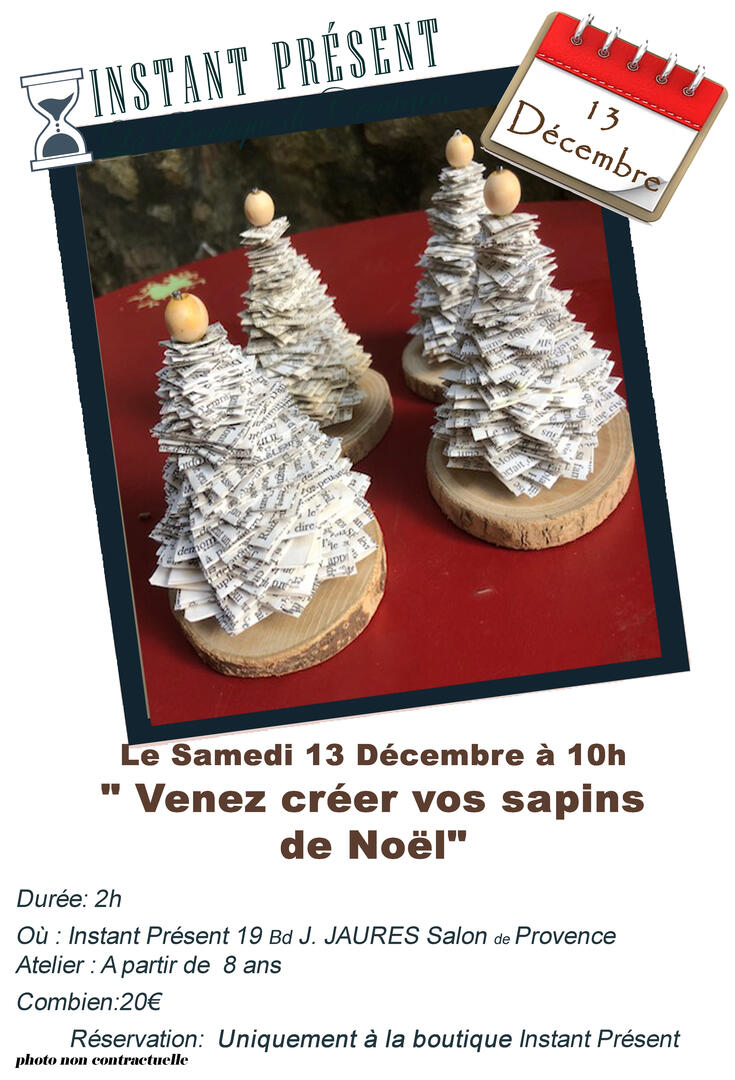 Atelier : Venez créer vos sapins de Noël_Salon-de-Provence